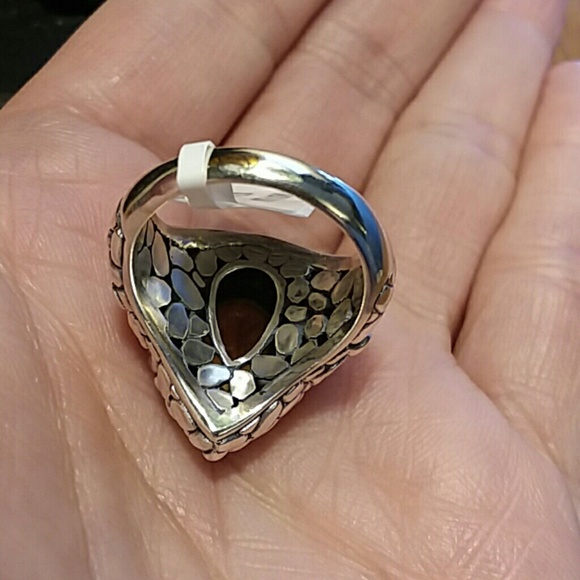 💃CITRINE STERLING & GOLD RING - Picture 7 of 8